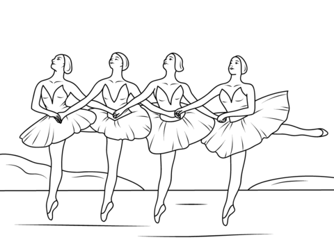 Swan Lake Ballet Coloring Page